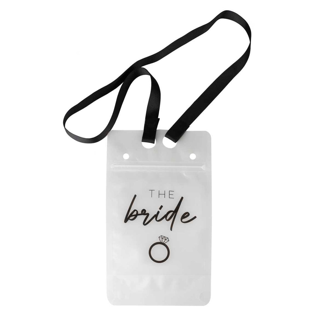 Ginger Ray - The Bride Hen Party Drinks Pouch with Straw and Lanyard Drinking Straws & Stirrers The Bride Hen Party Drinks Pouch with Straw and Lanyard