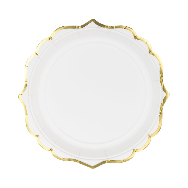 Gold Foiled Paper Plates x 6 - Gold Party Supplies party plates Gold Foiled Paper Plates x 6