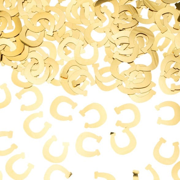 Gold Horseshoe Table Confetti - Horse Party Decorations Confetti Gold Horseshoe Table Confetti