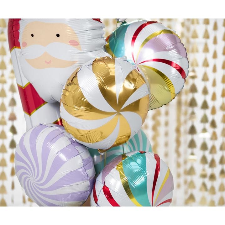 Gold & White Christmas Candy Foil Balloon (18 inch) Balloons Gold & White Christmas Candy Foil Balloon (18 inch)