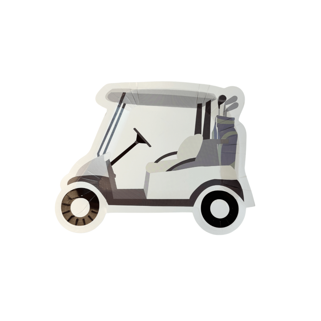 Golf Cart-Shaped Paper Party Plates (Pack of 12) - Golf Theme Birthday Party Supplies Disposable Plates Golf Cart Shaped Paper Party Plates (Pack of 12)