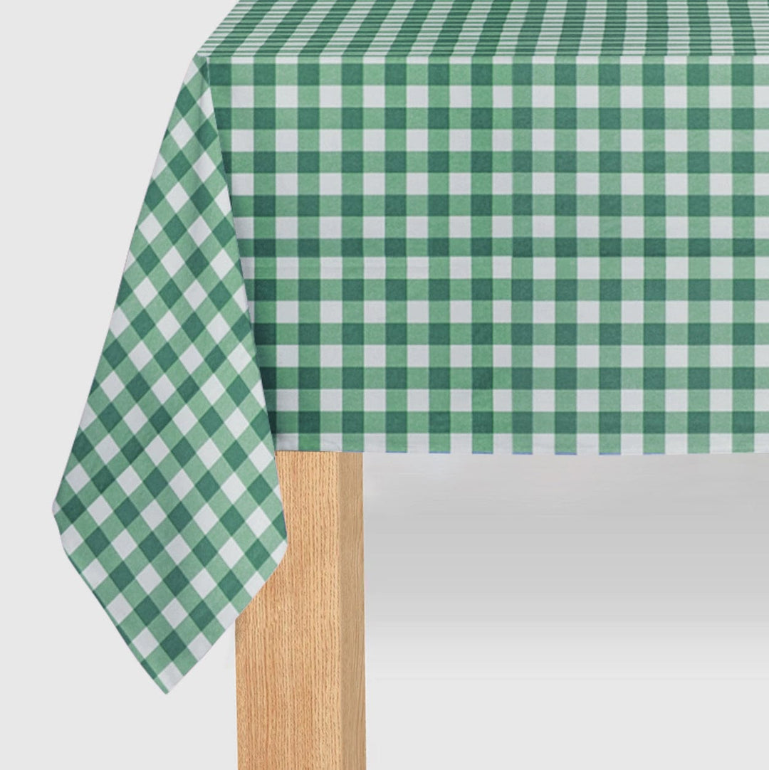 Green Gingham Paper Tablecloth - Coterie Party Supplies UK Tablecloths Green Gingham Paper Tablecloth