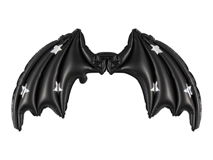 Foil Balloon Halloween Black Bat Wings With Stars Foil Balloon (33 inch)