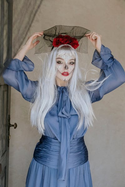 Headbands Halloween Headband with Veil and Roses