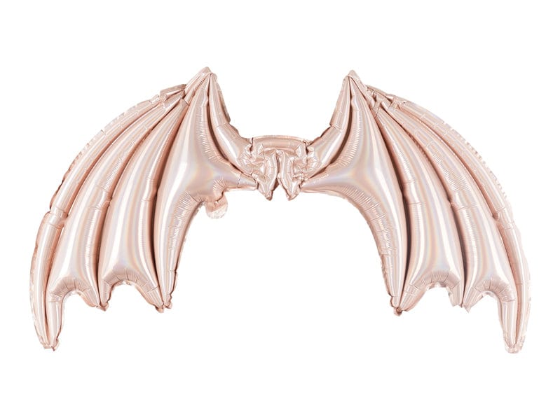 Foil Balloon Halloween Pink Holographic Bat Wings Foil Balloon (33 inch)