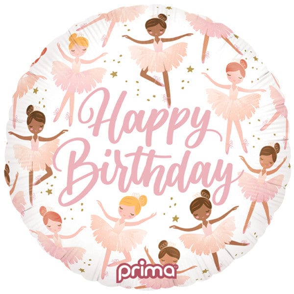 Happy Birthday Ballerinas Foil Balloon (18 inch) Ballet Party Decorations Balloons Happy Birthday Ballerinas Foil Balloon (18 inch)