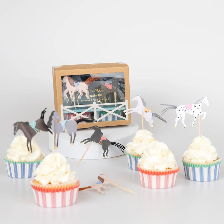 Horse Party Cupcake Kit (x 24 toppers) - Horse Birthday Party Decorations Meri Meri Cupcake Toppers Horse Party Cupcake Kit (x 24 toppers)