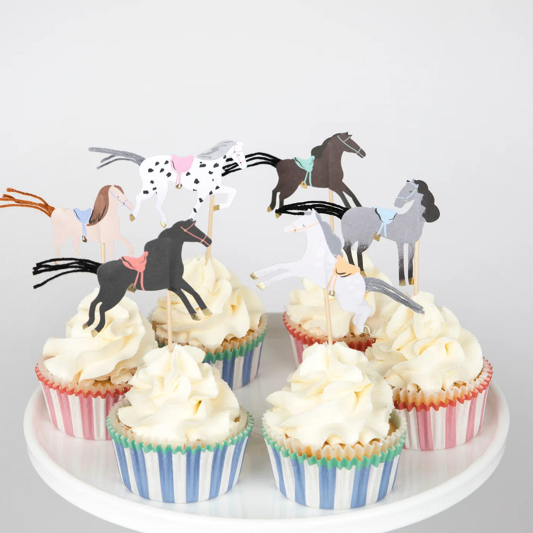 Horse Party Cupcake Kit (x 24 toppers) - Horse Birthday Party Decorations Meri Meri Cupcake Toppers Horse Party Cupcake Kit (x 24 toppers)