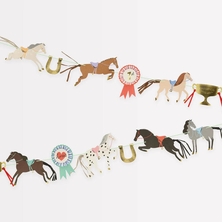 Horse Party Garland - Horse Birthday Party Decorations Meri Meri Bunting Horse Party Garland