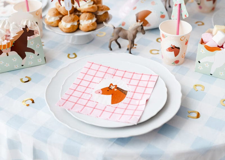 Horse Party Napkins x 12 - Horse Party Supplies Paper Napkins Horse Party Napkins x 12