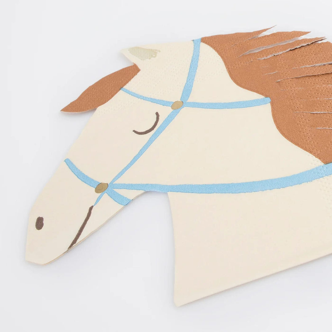 Horse Party Napkins x 16 - Horse Birthday Party Supplies Meri Meri Paper Napkins Horse Party Napkins x 16