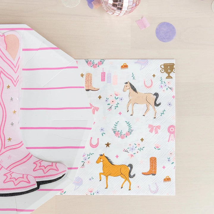 Horse Party Pony Tales Large Napkins x 16 - Horse Party Supplies Paper Napkins Horse Party Pony Tales Large Napkins x 16