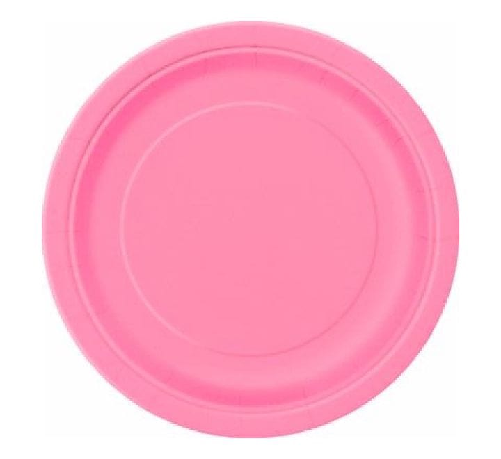 Hot Pink Party Plates x 16 - Pink Birthday Party Supplies - Barbie Birthday Plates Disposable Plates Hot Pink Party Plates x 16