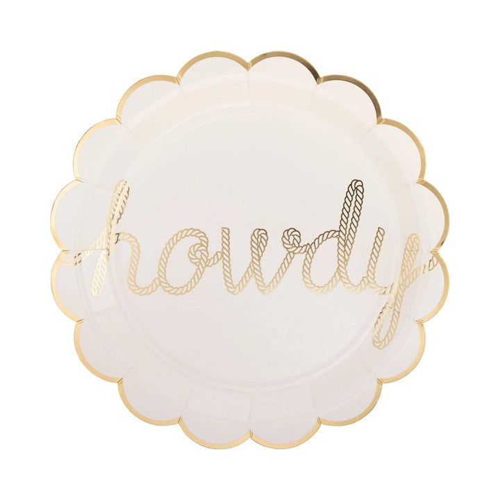 Howdy Cowboy Paper Party Plates x 8 - Cowboy party supplies Disposable Plates Howdy Cowboy Paper Party Plates x 8