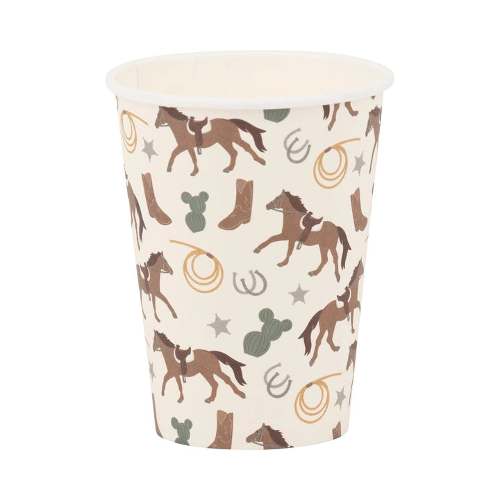 Howdy Cowboy Party Cups x 8 - Cowboy party supplies Disposable Cups Howdy Cowboy Party Cups x 8