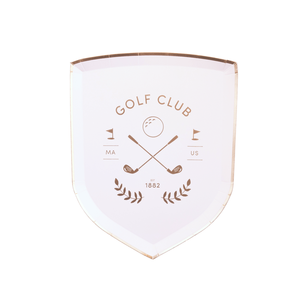 Le Golf Small Party Plates x 8 Golf Party Supplies - Bonjour Fête Party Paper Plate Le Golf Small Party Plates x 8