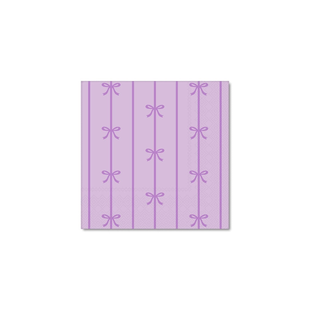 Le Lilac Signature Bow Small Party Napkins x 20 - Bow Party Bonjour Fête Paper Napkins Le Lilac Signature Bow Small Napkins x 20