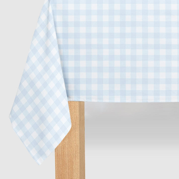 Light Blue Gingham Paper Tablecloth - Coterie Party Supplies UK Tablecloths Light Blue Gingham Paper Tablecloth