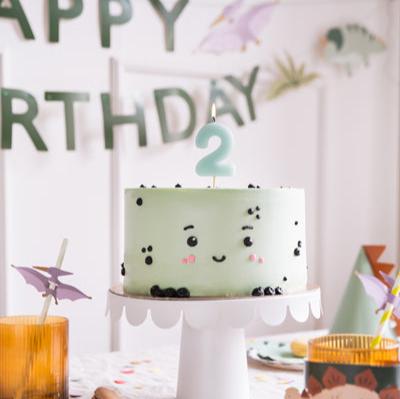 Light Blue Number 2 candle - Birthday cake candles Birthday Candles Light Blue Number 2 candle