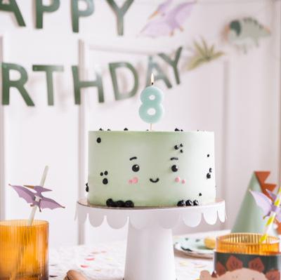 Light Blue Number 8 candle - Birthday cake candles Birthday Candles Light Blue Number 8 candle