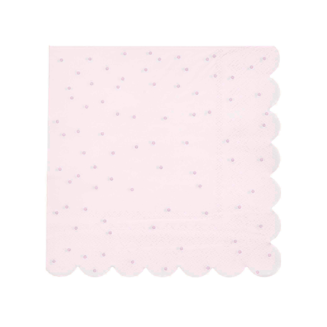 Light Pink Dots Party Napkins x 20 Paper Napkins Light Pink Dots Party Napkins x 20