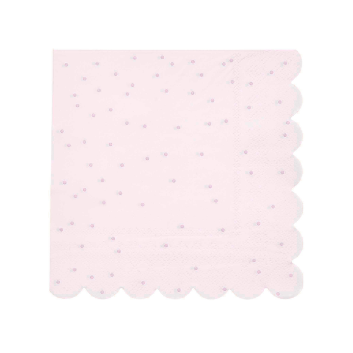 Light Pink Dots Party Napkins x 20 Paper Napkins Light Pink Dots Party Napkins x 20