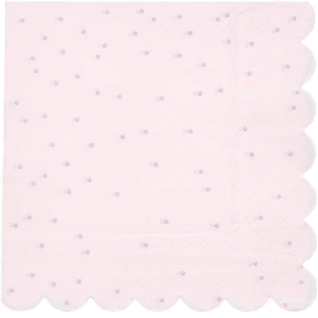 Light Pink Dots Party Napkins x 20 Paper Napkins Light Pink Dots Party Napkins x 20