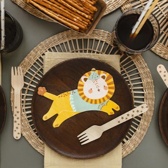 Lion Shaped Party Napkins x 20 - Safari Birthday Party Supplies party napkins Lion Shaped Party Napkins x 20