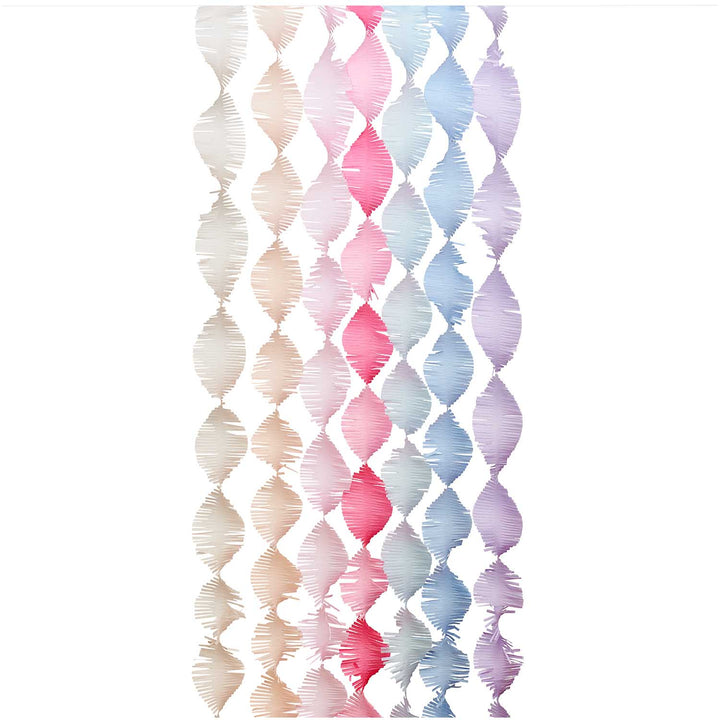 Luxury Crepe Streamer Set - Pastel Party Decorations streamers Luxury Crepe Streamer Set - Pastels