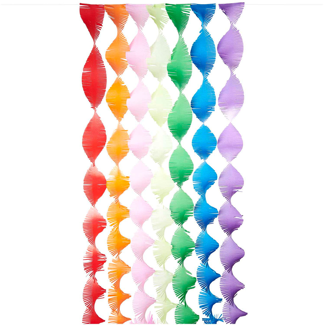 Luxury Crepe Streamer Set - Rainbow Party Decorations streamers Luxury Crepe Streamer Set - Rainbow