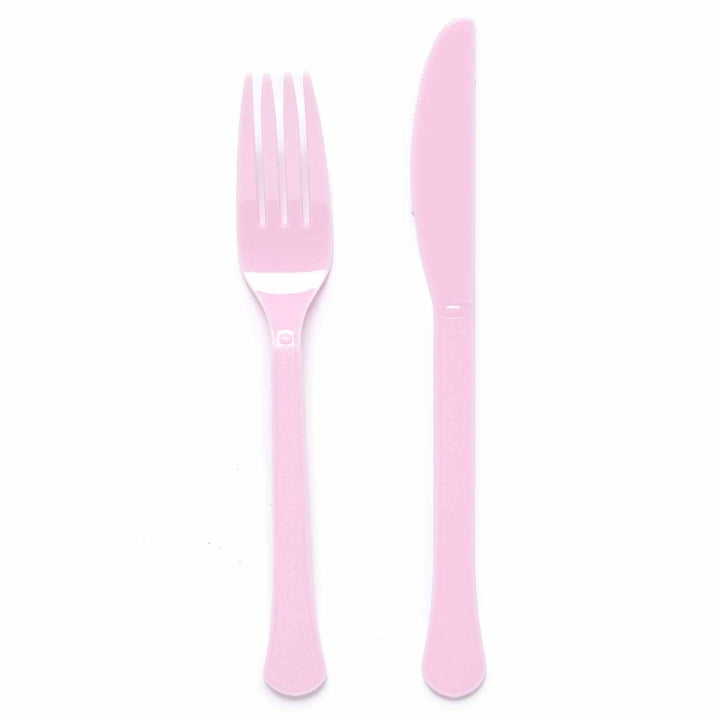 Disposable Cutlery Marshmallow Pastel Pink Party Cutlery (Pack of 24)