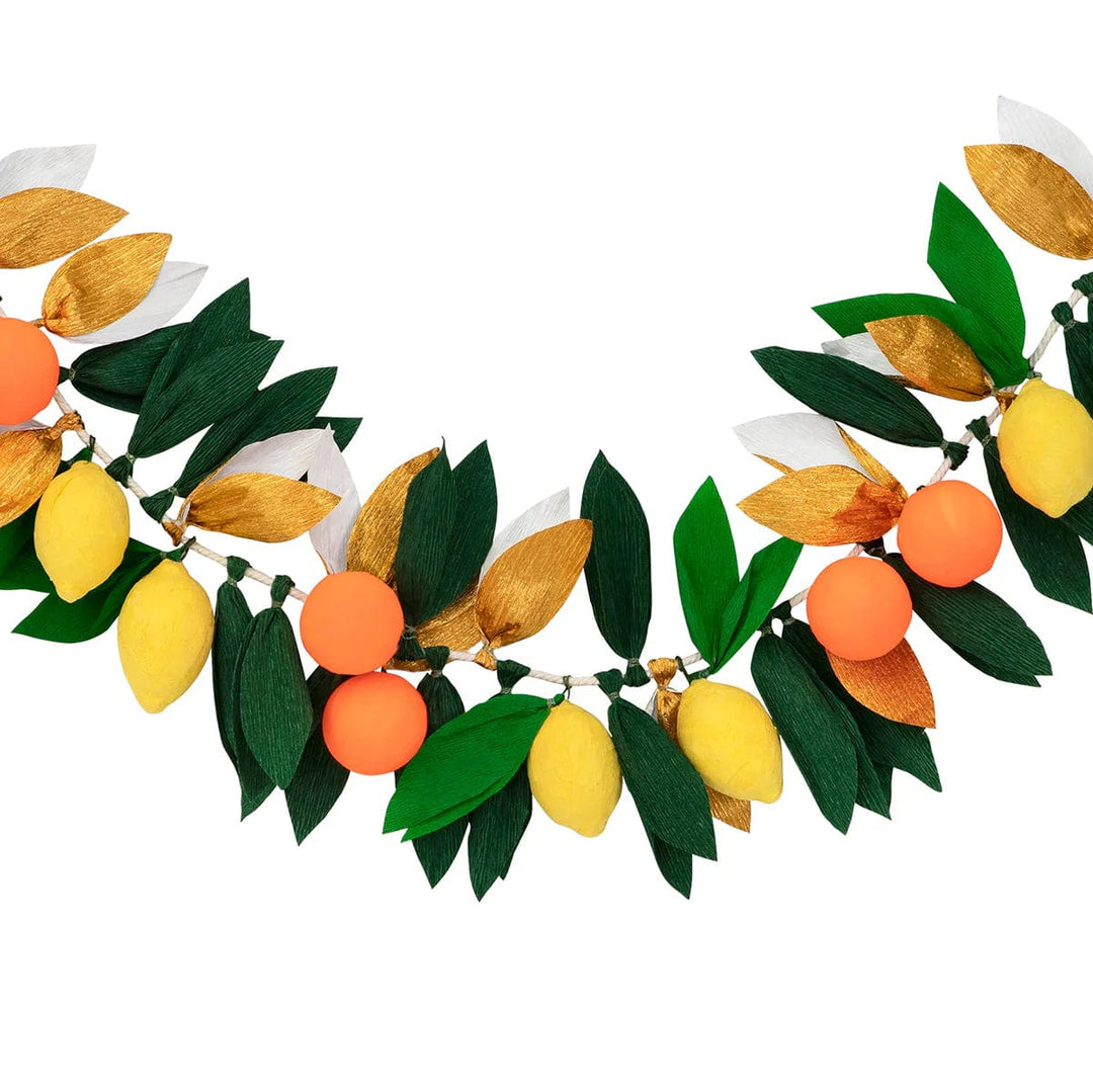 Meri Meri - Citrus Fruit Party Garland - Amalfi Coast Party Decorations Bunting Citrus Fruit Party Garland