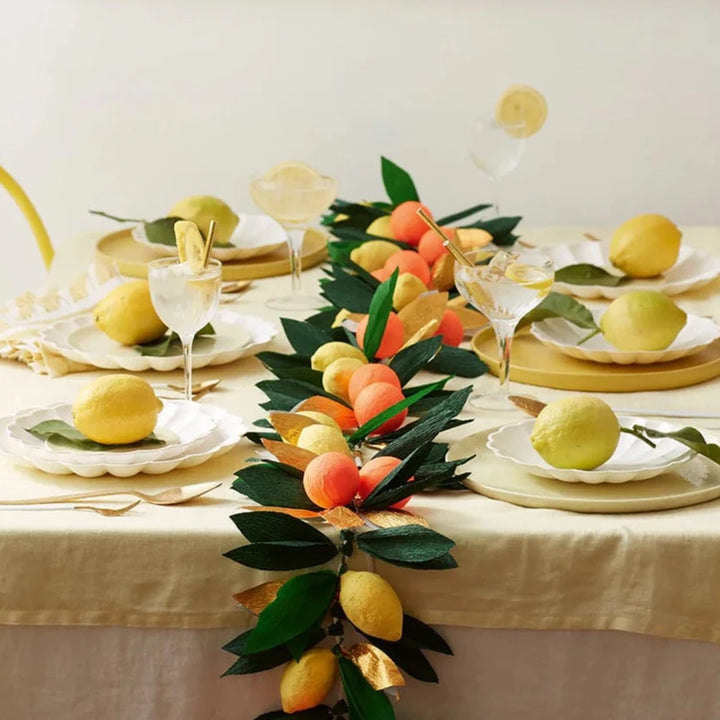 Meri Meri - Citrus Fruit Party Garland - Amalfi Coast Party Decorations Bunting Citrus Fruit Party Garland