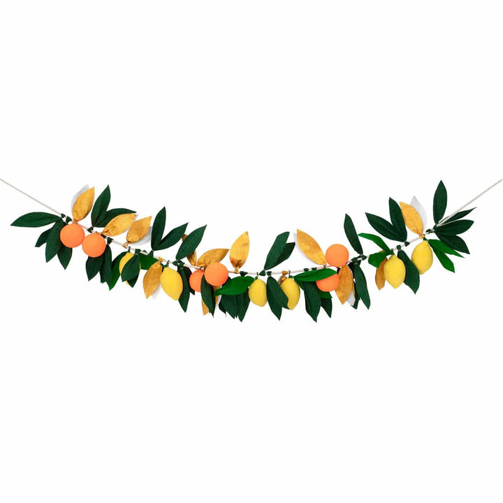 Meri Meri - Citrus Fruit Party Garland - Amalfi Coast Party Decorations Bunting Citrus Fruit Party Garland