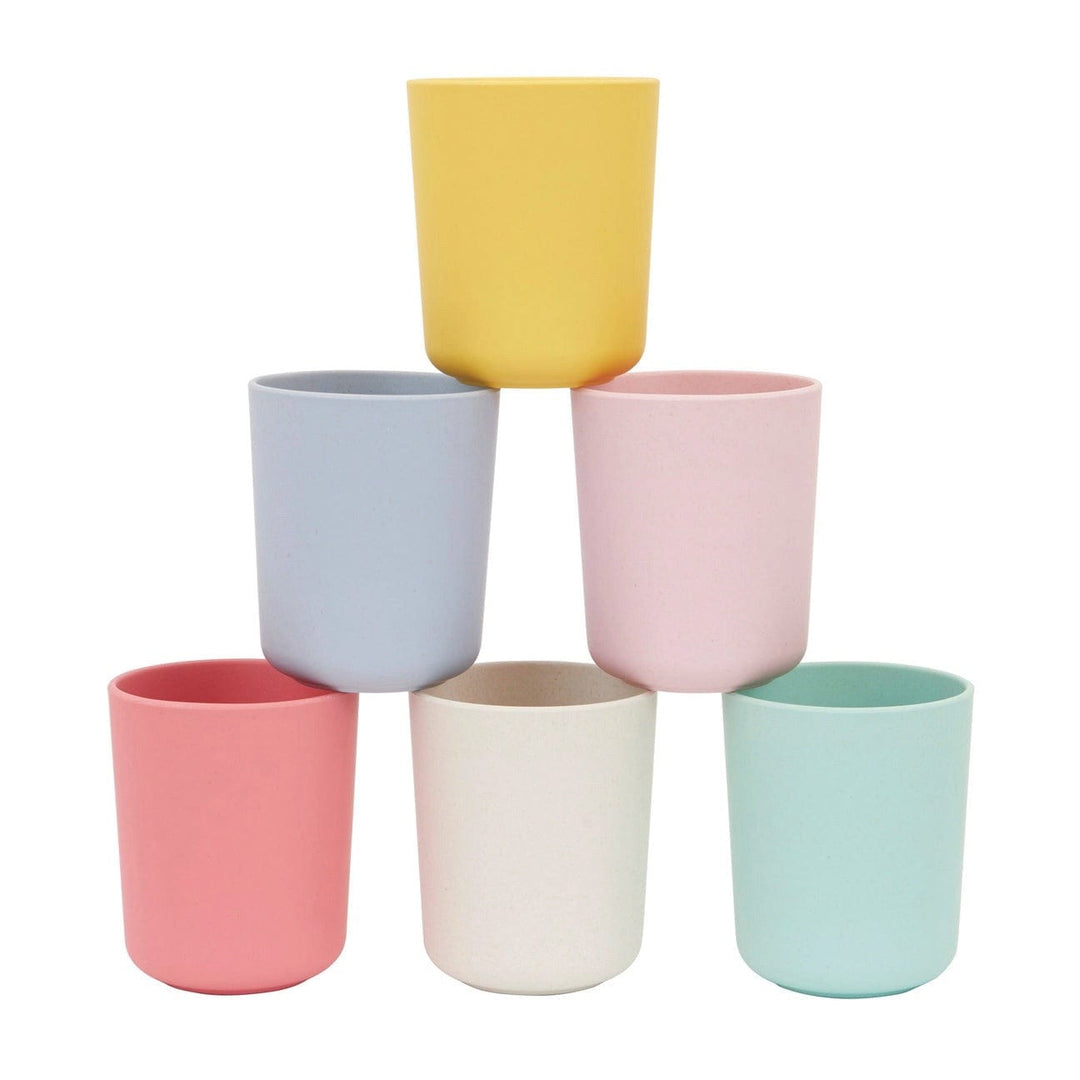 Meri Meri - Multicolour Reusable Bamboo Cups x 6 party cups Multicolour Reusable Bamboo Cups x 6