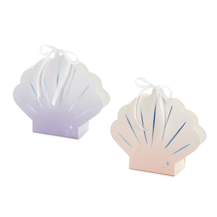 Mermaid Party Seashell Boxes x 4 - Mermaid Party Decorations party box Mermaid Party Seashell Boxes x 4