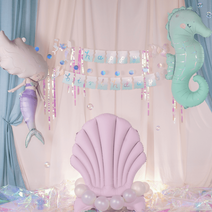 Mermaid Party Shell Foil Balloon - Mermaid Party Decorations Foil Balloon Mermaid Party Shell Foil Balloon