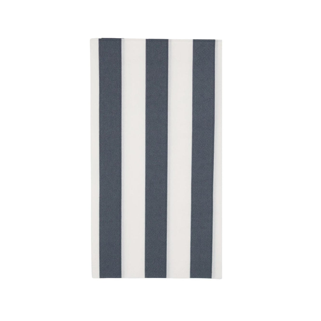 Midnight Blue Cabana Stripe Party Napkins x 20 - Bonjour Fête Party Paper Napkins Midnight Blue Cabana Stripe Party Napkins x 20