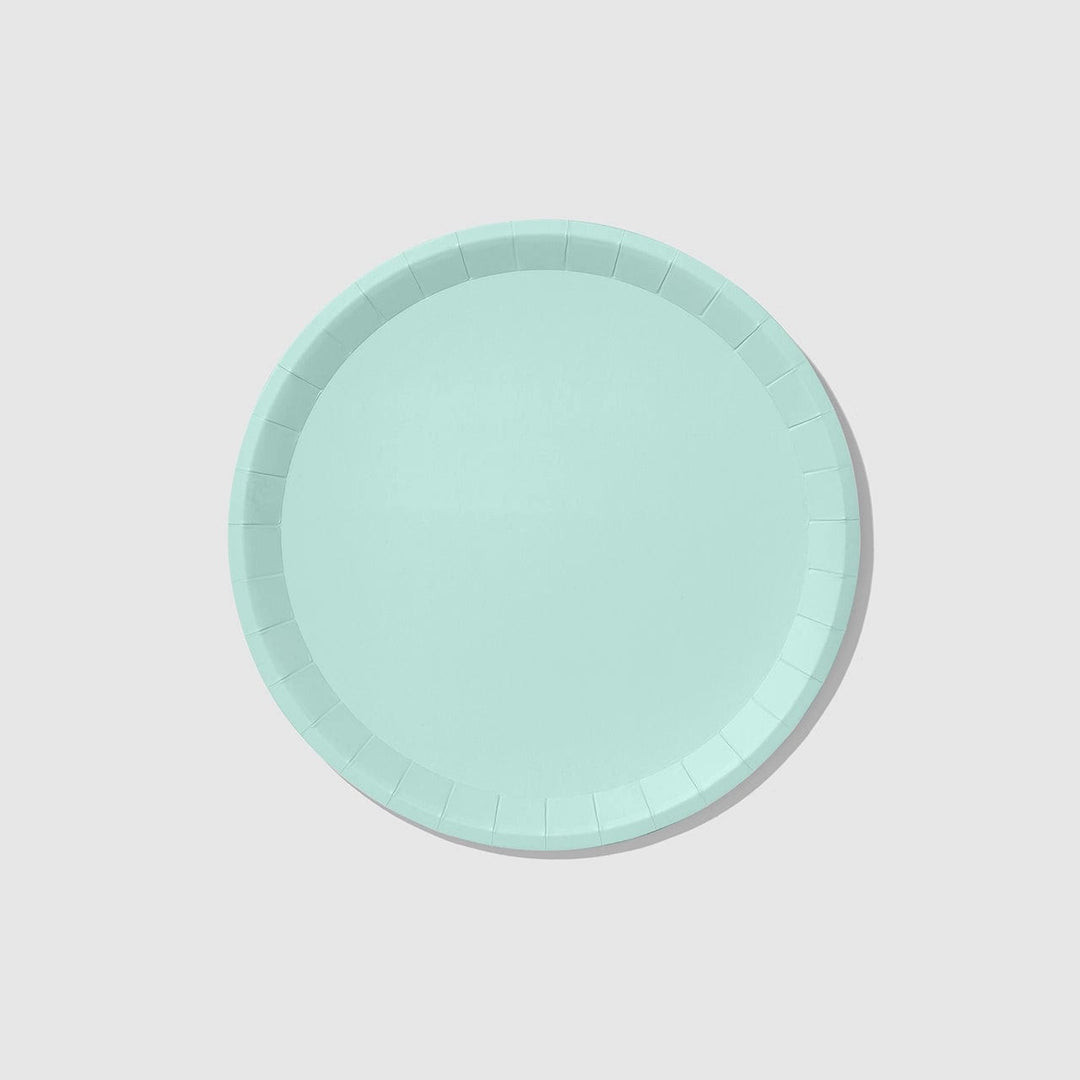 Mint Green Classic Large Party Plates x 10 - Mint Green Party Supplies Disposable Plates Mint Green Classic Large Party Plates x 10