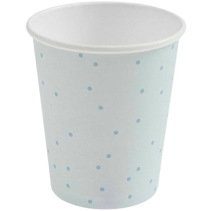 Mint Green Dots Party Cups x 8 Disposable Cups Mint Green Dots Party Cups x 8