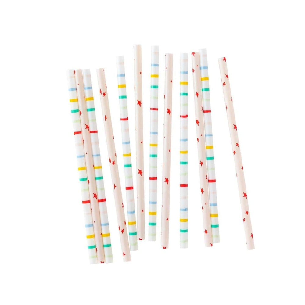 My Mind's Eye - Oui Party Birthday Straws x 12 Party Supplies Oui Party Birthday Straws x 12