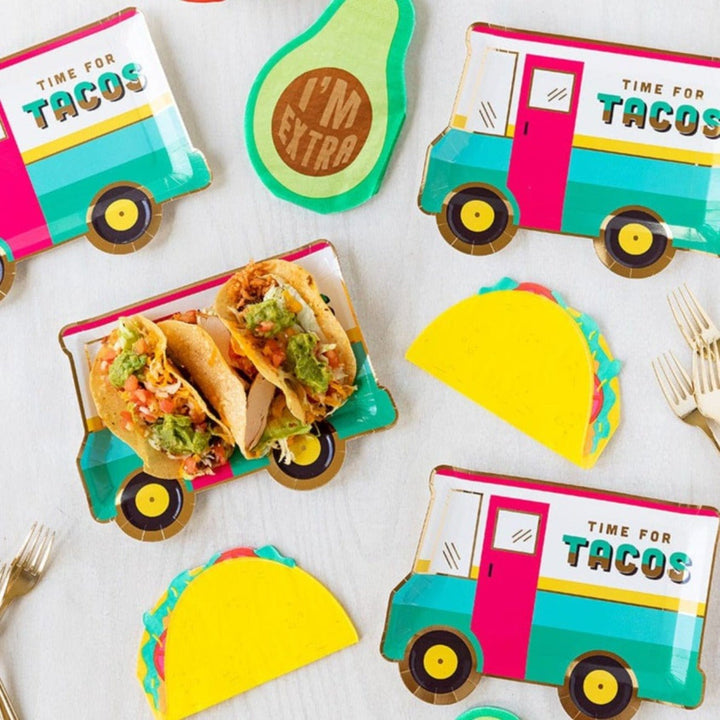 My Mind's Eye Party Supplies - Taco Truck Party Plates x 8 Party Supplies Taco Truck Party Plates x 8