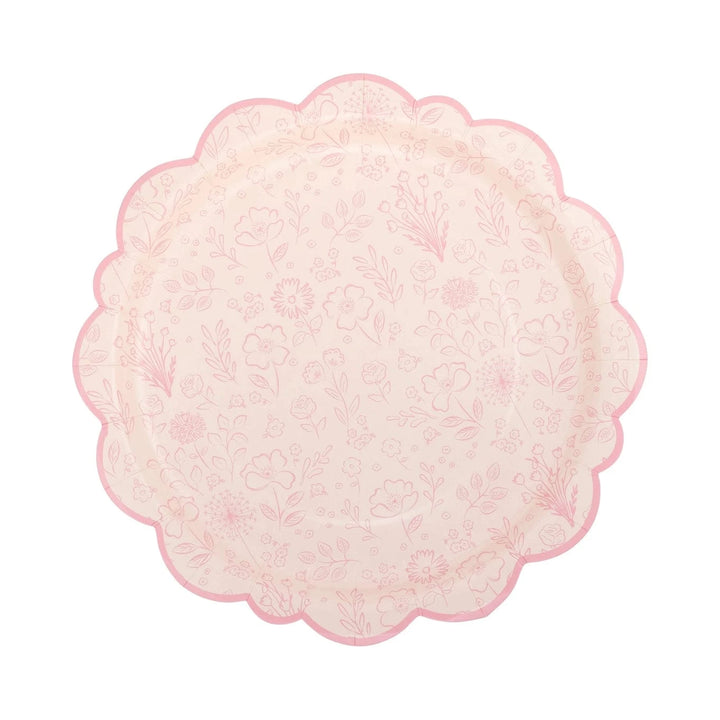 My Mind's Eye - Pembroke Pink Large Party Plates x 8 Disposable Plates Pembroke Pink Large Party Plates x 8