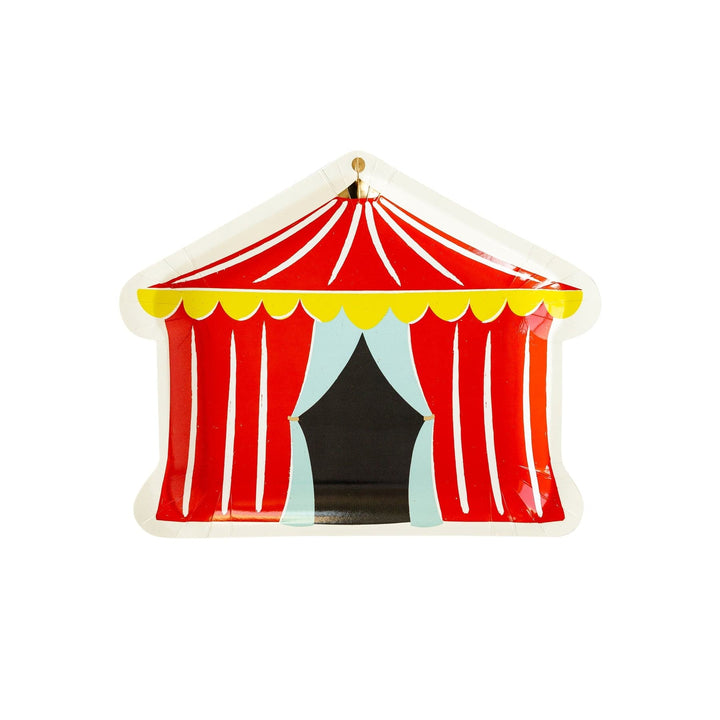 My Minds Eye - Carnival Party Tent Shaped Party Plates x 8 Disposable Plates Carnival Party Tent Shaped Party Plates x 8