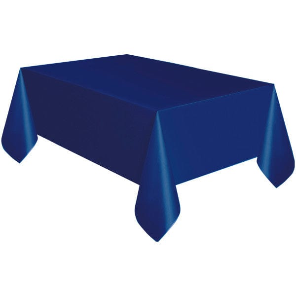 Navy Blue Party Tablecover - Navy Blue Birthday Party Supplies Disposable Tableware Navy Blue Party Tablecover