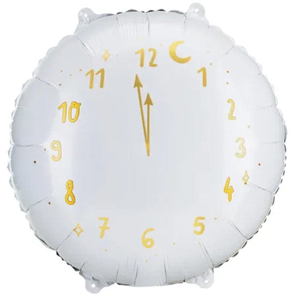 New Year Midnight Clock White Foil Balloon (18 inch) Balloons New Year Midnight Clock White Foil Balloon (18 inch)