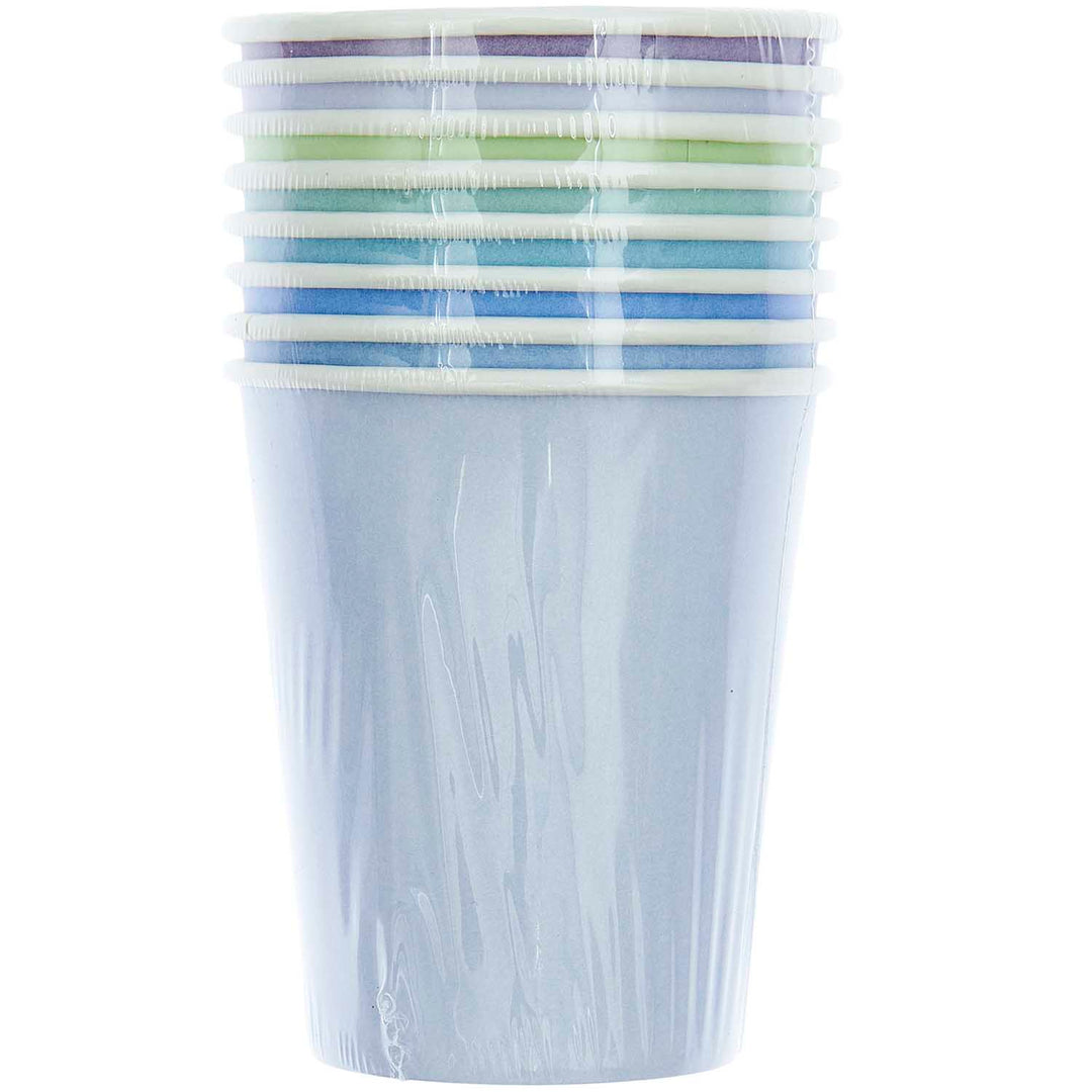 Paper Party Cups x 8 - Ocean Mix Cups Paper Party Cups x 8 - Ocean Mix