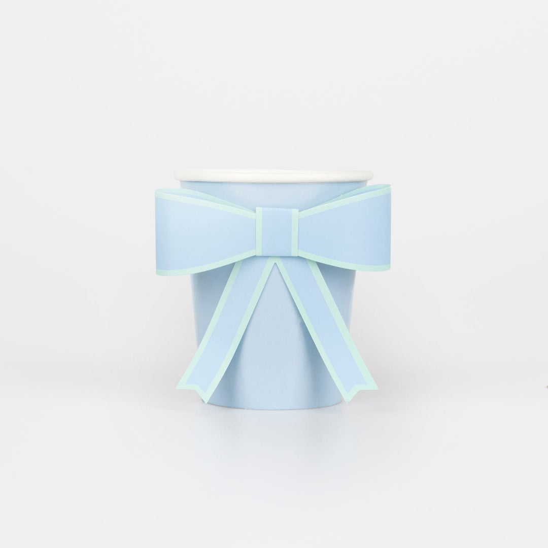 Paper Cup Pastel Bow Party Cups x 8