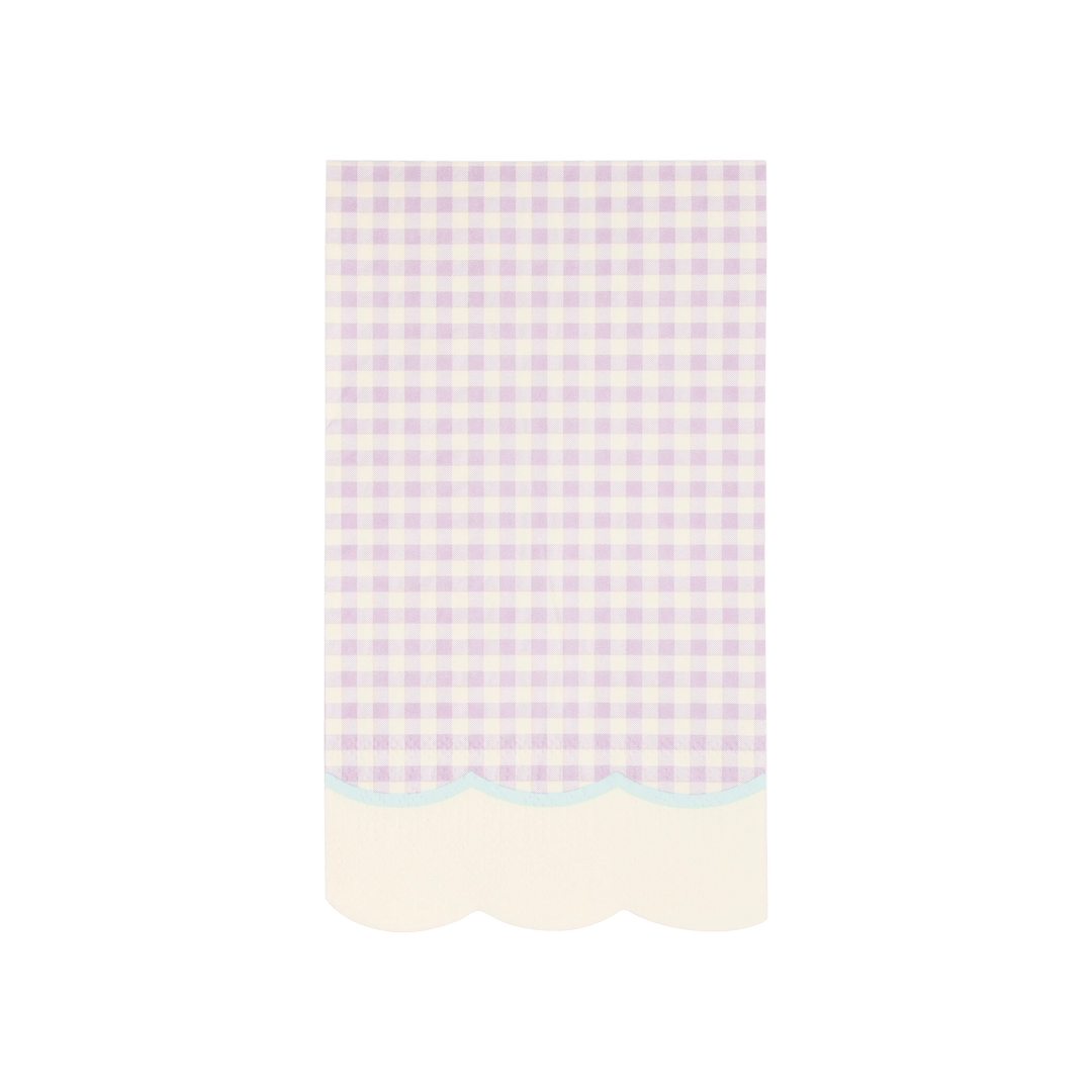 Pastel Gingham Party Napkins x 24 - Pastel Party Supplies Paper Napkins Pastel Gingham Party Napkins x 24