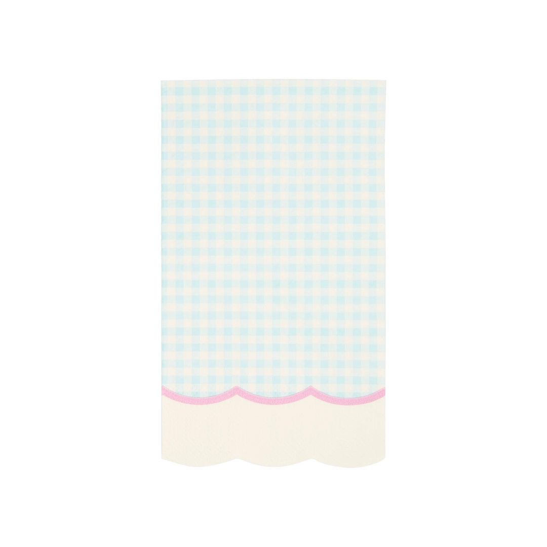 Pastel Gingham Party Napkins x 24 - Pastel Party Supplies Paper Napkins Pastel Gingham Party Napkins x 24